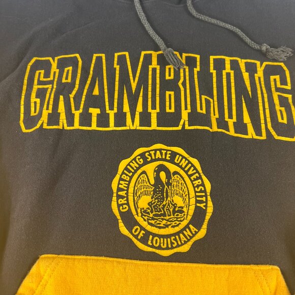 AACA Retro Grambling State Tigers Sweatshirt Extra Large Black & Yellow Hoodie - Picture 3 of 16